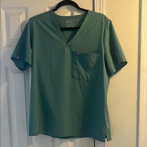 Figs womens XL eucalyptus catarina one pocket scrub top